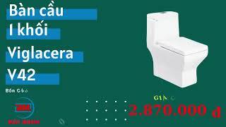 Bàn cầu 1 khối Viglacera V42 - Thiết bị vệ sinh Bùi Minh