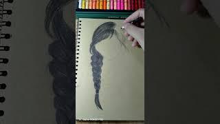 Drawing anime hair#shortvideo#drawhair #hairanime