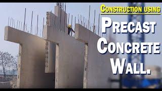 Construction using precast concrete wall | Precast concrete compound wall panels construction |