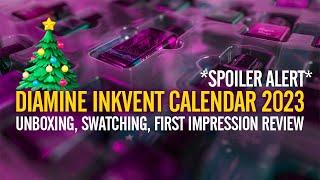 Swatching Diamine Inkvent Calendar 2023 Purple Edition, ALL 25 Inks! SPOILERS