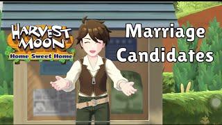 Intro to ALL 8 Harvest Moon Home Sweet Home Marriage Candidates!