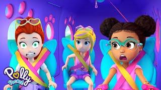 Polly, Lila et Shani naviguent avec style dans l'avion Kitty ! | Polly Pocket Studio d'aventure Ep.1