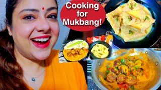 Custard Bread Pudding & Malai Kofte for my mukbang | Ghar walon ko kaisi lagi? #vlogs  PV31