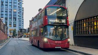 FRV + Diversion. Arriva London Route 243. Waterloo - Wood Green. Wright Gemini 3 HV353 (LF67 EUY)