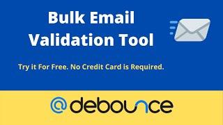 How to Validate Bulk Email Address using DeBounce.io - Email Validation Tool