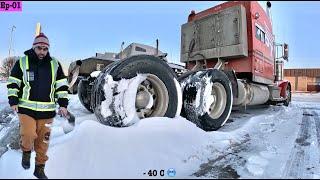 First Truck Trip in Canada on Peterbilt after 2 month or -40 Temp 