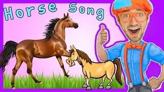 Horses for Kids - Horse Song Nursery Rhymes by Blippi