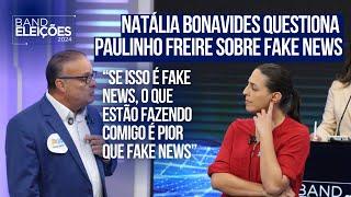 Acusações de Fake News marcam debate entre Natália Bonavides e Paulinho Freire | Debate na Band