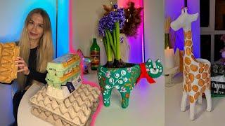 DIY Paper Mache Flower Pots - TREE BRILLIANT IDEAS - giraffe, cat and llama