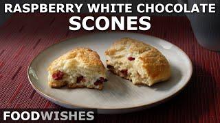 Raspberry White Chocolate Scones - Food Wishes