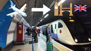 Full Trip London Heathrow Airport to Central London (Immigration, Train Ride & Fare)