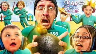 Last one holding it = BOOM!  FGTeeV Fam plays Crab Games #2 (Best Squid Game Video Game)