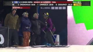 Maddie Bowman Run 2 Women's Ski Superpipe Final - X Games