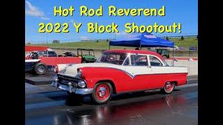 Hot Rod Reverend and the 1955 Ford Fairlane at the 2022 Y Block Shootout!