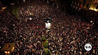 Thousands protest in Georgia to denounce election they say was rigged | VOA News