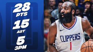 James Harden Drops 28 PTS & 15 AST Against The Warriors! | December 14, 2023