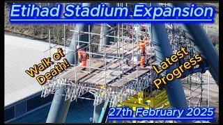 Etihad Stadium Expansion - 27th February 2025 - new roof supports - Manchester City FC