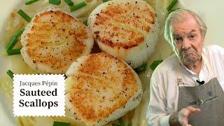 Jacques Pépin's Sauteed Scallops with Endives | Cooking at Home  | KQED