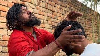 BENGALI BABA NEW STYLE BACK AND HEAD MASSAGE || ASMR SLEEP PILL || INSOMNIA SLEEP THERAPY | #massage