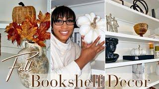 HOW TO STYLE A MODERN BUILT-IN BOOKCASE | DECORATE WITH ME FOR FALL 2024 @tiahnamrose