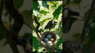 Bird vs Snake vs  #birds #nature #wildlife