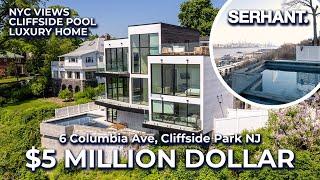 INSIDE A $5M Architectural Masterpiece w/ NYC Views | 6 Columbia Ave Cliffside Park NJ