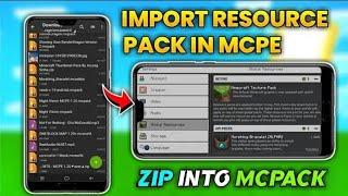 Import Resource Pack To Minecraft Pocket Edition 1.21 || Add Zip into Resource Pack