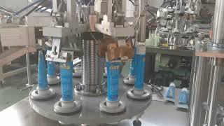 Automatic R45 CAM jacking with rotary valve tube filling machine for viscosity glue gel