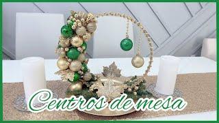 CENTROS DE MESA NAVIDEÑOS ECONOMICOS  2 DIY ELEGANTES Y FACILES DE HACER #centrosdemesanavideños