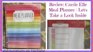 Review: Carrie Elle Meal Planner | Full Look Inside | GradysMom