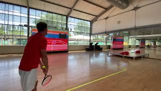 Virtual Tennis Training on Interactive Wall