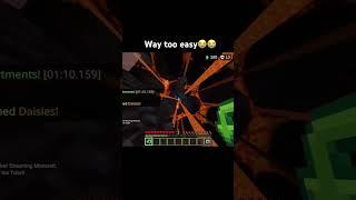 Way too easy #minecraft #funny #memes #minecraftdropper #dropper #gravity #shorts