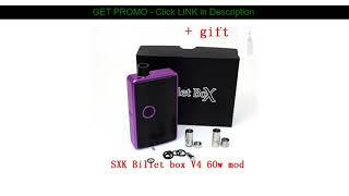 Review SXK Billet box V4 60w Mod kit 6.5ml Capacity DNA 60 Chip USB port rev.4 Device Purple Color