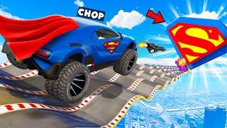 GTA 5 THE ULTIMATE SUPER MAN MEGA RAMP CHALLENGE WITH CHOP