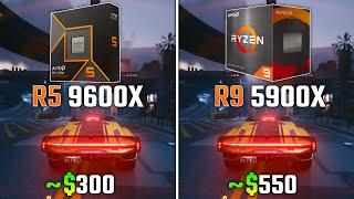 RYZEN 5 9600X vs RYZEN 9 5900X | Test in 6 Games