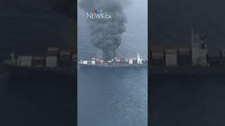 Crew members missing after cargo ship explosion off coast of India