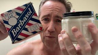 The Barbasol Boy: Vintage NOS Jar of Brushless Barbasol 1930’s and 1940’s