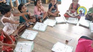 Nursery students learning to paint! | Sadhana Schools