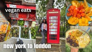 what I ate travelling New York to London VEGAN