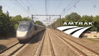 Amtrak Northeast Corridor RFW Full Rear View Ride from New York City to Boston