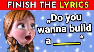 FINISH THE LYRICS - Most Popular DISNEY PRINCESS Songs  | Music Quiz