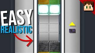 Minecraft Bedrock: Simple REALISTIC ELEVATOR Tutorial! 1.21