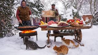 Rustic Winter Lunch | A Simple Village Meal Made Outdoors