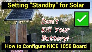  Nice Apollo 1050 Control Board ● Setting up Standby Mode for Solar Gate Configurations