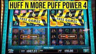 HUFF N MORE PUFF POWER 4 SLOT! WE ACTUALLY WON MONEY!