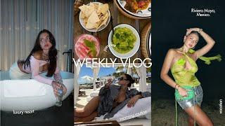 Mexico vlog   Riviera Maya, grwm, peaceful morning routine, Etereo resort, productive self-care!