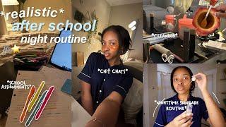 *REALISTIC* AFTER SCHOOL NIGHT ROUTINE ️ | school work, skincare routine, cleaning, and more!!