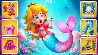 The Super Mario Bros: Princess Peach Glow Up Into Mermaid!