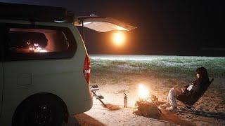[4K] Solo Camping • Camping alone on Korea's beautiful beaches