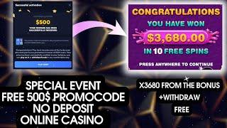 GET FREE $500 BONUS FOR NEW PLAYERS CASINO | NO DEPOSIT | GET BONUS ON THE X3680 | FREE SPIN SLOTS